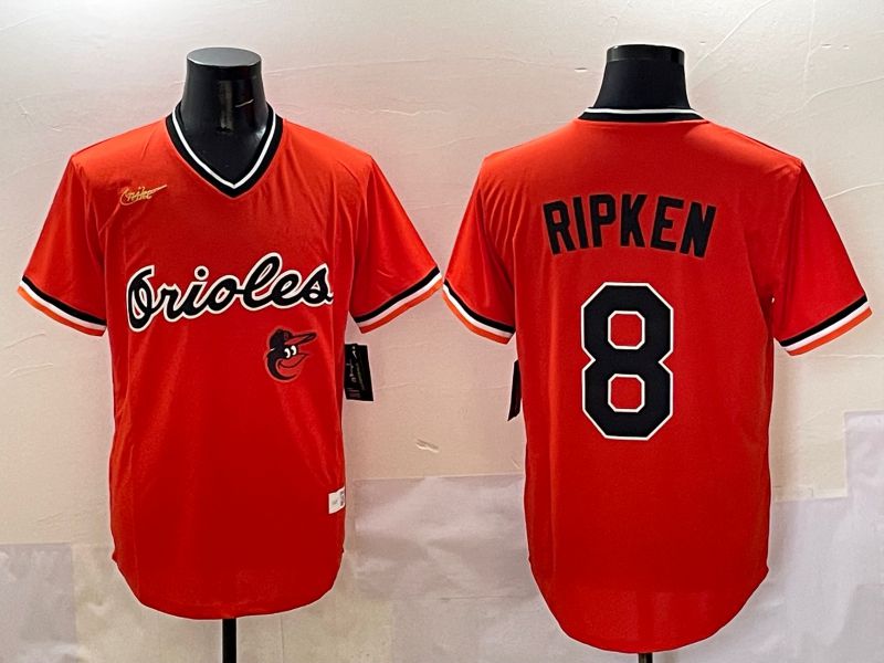 Men Baltimore Orioles #8 Ripken Orange Game 2025 Nike MLB Jersey style 50911